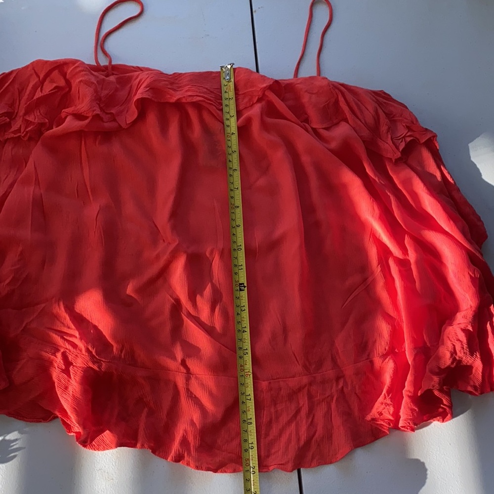 Women's Ruffled Red Top - Picture 12 of 12